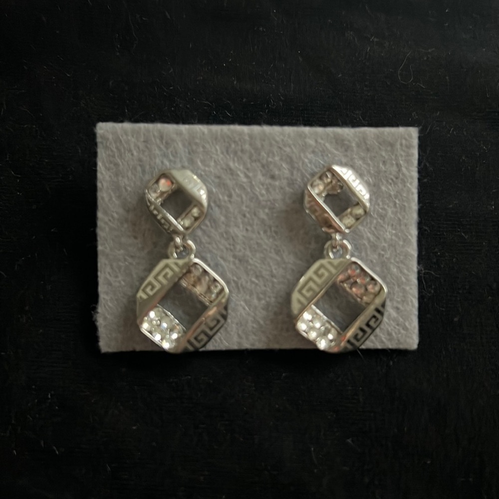 Silver dangler earrings